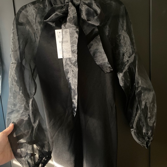 Zara puff sleeve mini dress-NWT - Picture 3 of 5